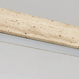 Modish Rectangular Beige Stone Island Pendant Light Image - 7