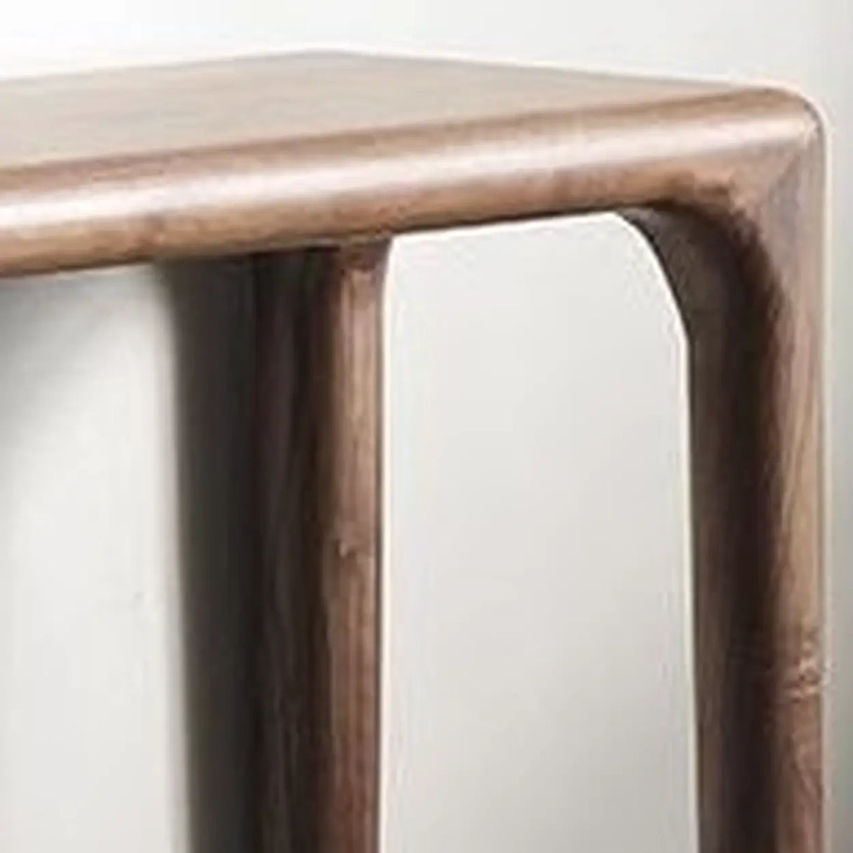 Modish Rectangular Walnut Wood Entry Console Table Image - 6