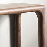 Modish Rectangular Walnut Wood Entry Console Table Image - 6