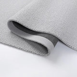 Modish Rectangular Wool Gray Solid Color Area Rug Image - 8
