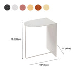 Modish Standard Curved Orange Metal Base Side Table #size