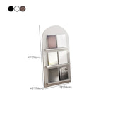 Modish Vertical Arch Espresso 3 Shelves Wood Bookshelf #size
