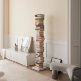 Modish Vertical Simple Alloy Tower Narrow Bookcase Image - 1