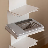 Modish Vertical Simple Alloy Tower Narrow Bookcase Image - 16