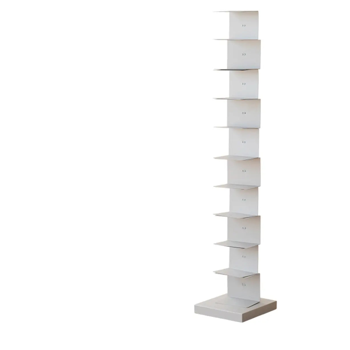 Modish Vertical Simple Alloy Tower Narrow Bookcase Image - 17