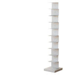 Modish Vertical Simple Alloy Tower Narrow Bookcase Image - 17