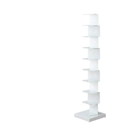 Modish Vertical Simple Alloy Tower Narrow Bookcase Image - 2