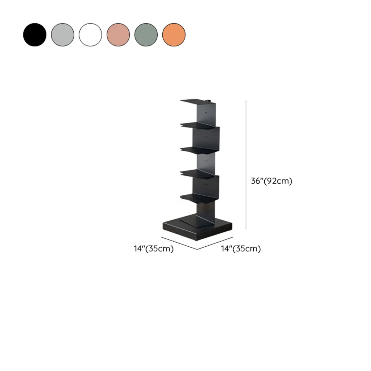 Modish Vertical Simple Alloy Tower Narrow Bookcase 