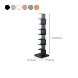 Modish Vertical Simple Alloy Tower Narrow Bookcase Image - 48