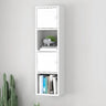 Modish Wall-Mounted Rectangular Wood Small Bookcase Image - 10