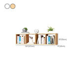 Modish Wall-Mounted Rectangular Wood Small Bookcase Image - 34