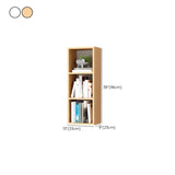Modish Wall-Mounted Rectangular Wood Small Bookcase Image - 35