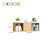 Modish Wall-Mounted Rectangular Wood Small Bookcase Image - 37