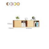 Modish Wall-Mounted Rectangular Wood Small Bookcase Image - 39