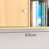 Modish Wall-Mounted Rectangular Wood Small Bookcase Image - 5