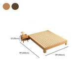 Modish Walnut Queen Rectangle Pine Wood Panel Bed Frame Image - 20