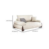 Modish White Anti Cat Scratch Leather Pillow Back Sofa #size