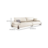 Modish White Anti Cat Scratch Leather Pillow Back Sofa Image - 18