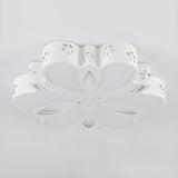 Modish White Flower Small LED Flush Mount Ceiling Light Image - 4