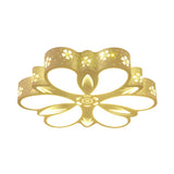 Modish White Flower Small LED Flush Mount Ceiling Light Image - 5