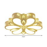 Modish White Flower Small LED Flush Mount Ceiling Light #size