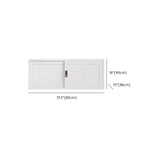 Modish White Glass Door Rectangle Display Bookcase Image - 27
