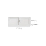 Modish White Glass Door Rectangle Display Bookcase Image - 29