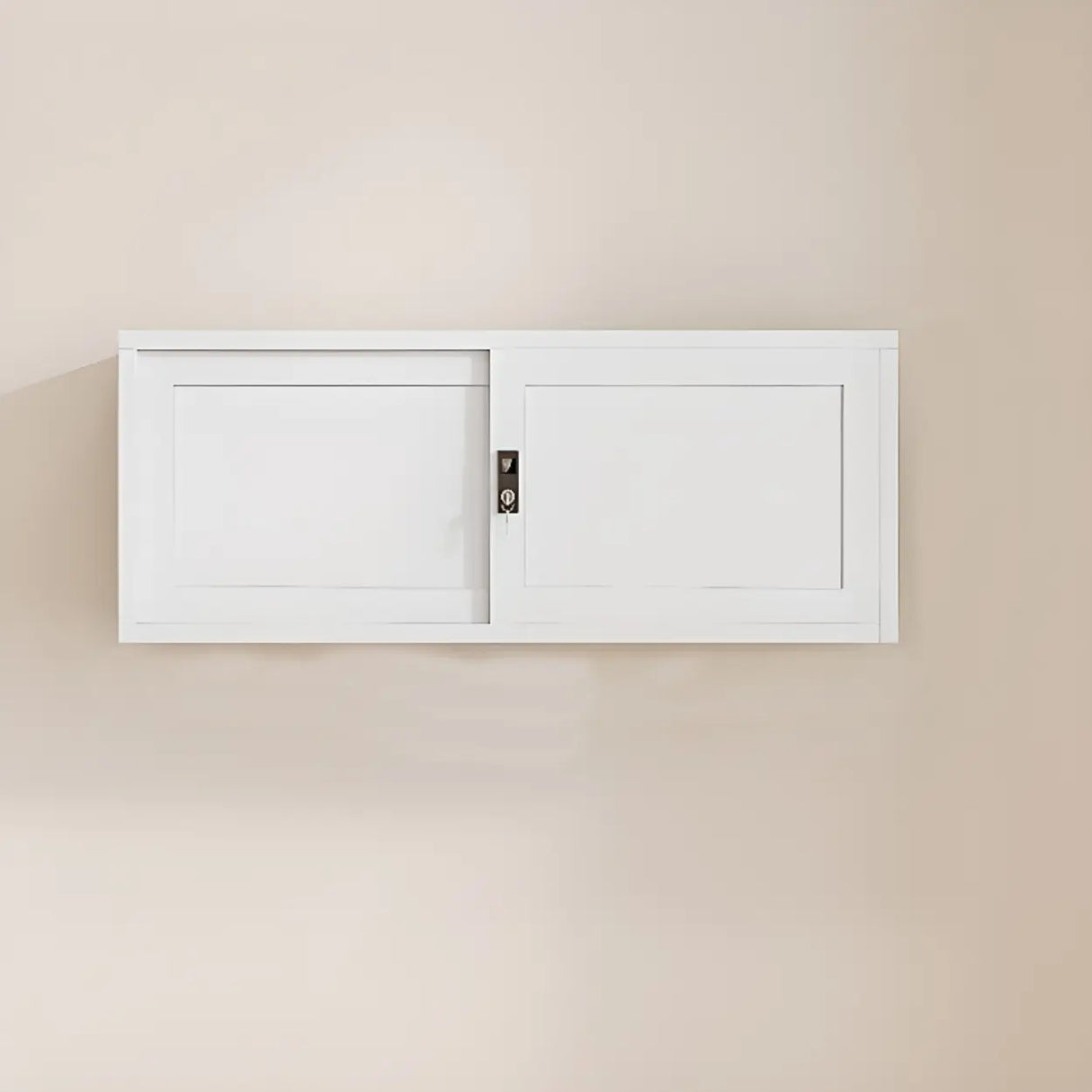 Modish White Glass Door Rectangle Display Bookcase Image - 3