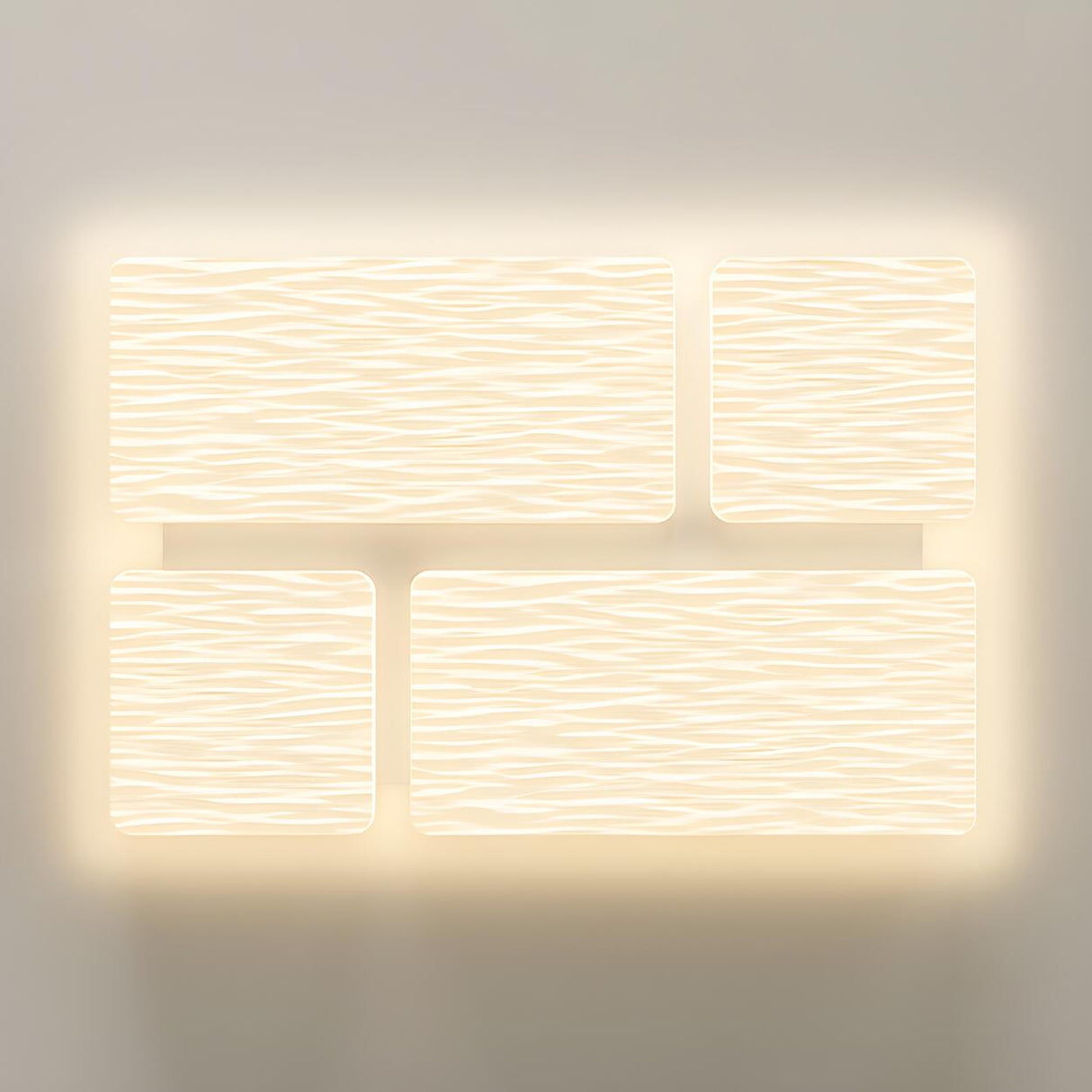 Modish White Rectangular Flush Mount Light 4-Light Image - 10