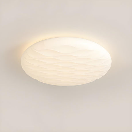 Modish White Rectangular Flush Mount Light 4-Light Image - 2