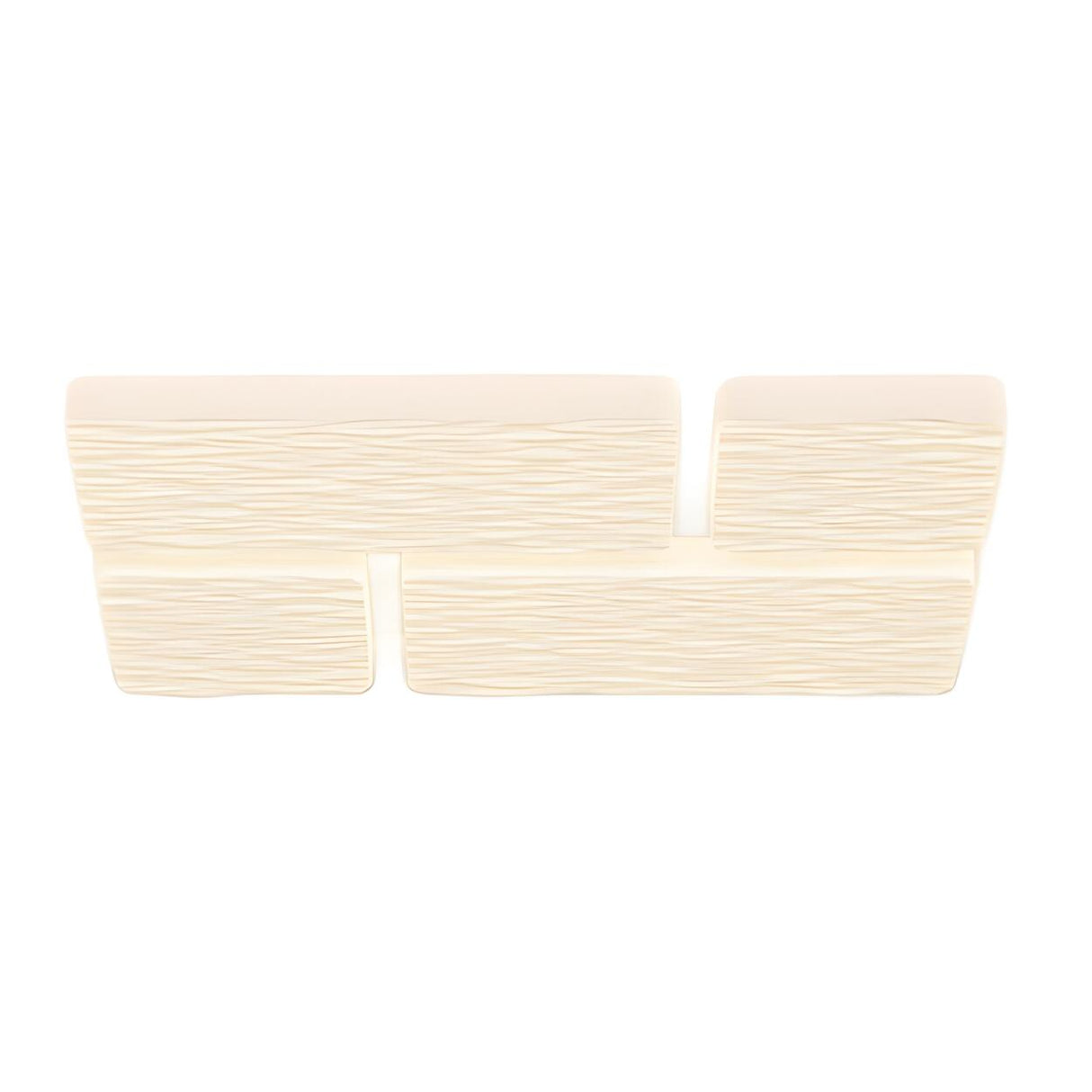 Modish White Rectangular Flush Mount Light 4-Light Image - 8