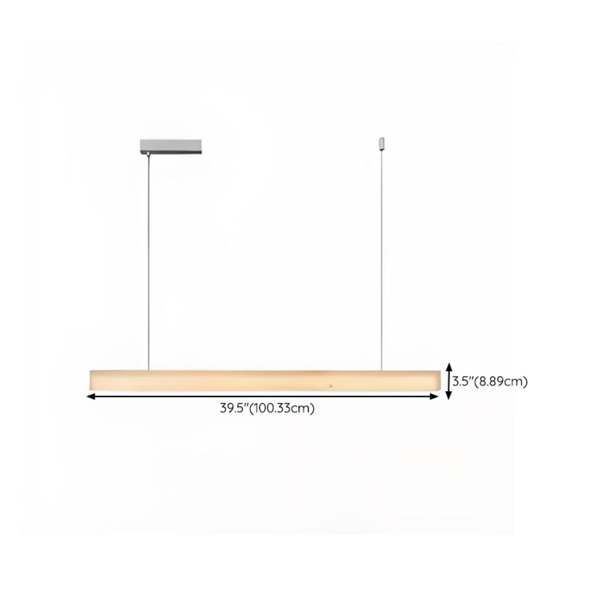 Modish White Rectangular Kitchen Island Pendant Light 
