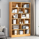 Modish Wood Rectangular Closed Display Bookcase White Image - 13
