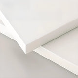 Modish Wood Rectangular Closed Display Bookcase White Image - 8
