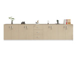 Modish Wooden Lockable Natural Office Storage Cabinet Image - 11