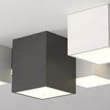 Modular Black White Cube Flush Mount Ceiling Light Image - 16