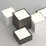 Modular Black White Cube Flush Mount Ceiling Light Image - 18
