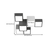 Modular Black White Cube Flush Mount Ceiling Light Image - 23