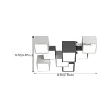 Modular Black White Cube Flush Mount Ceiling Light Image - 24