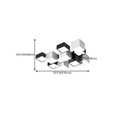 Modular Black White Cube Flush Mount Ceiling Light Image - 25