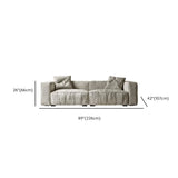 Modular Cushion Back L-Shape Cotton Beige Large Comfort Sofa Image - 14