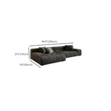 Modular Fabric Charcoal Large Relaxation Sectional Sofa #size