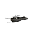 Modular Fabric Charcoal Large Relaxation Sectional Sofa Image - 12