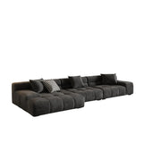 Modular Fabric Charcoal Large Relaxation Sectional Sofa Image - 2