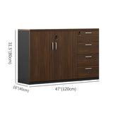 Modular Rectangular Wood Large Storage Filing Cabinet Image - 7