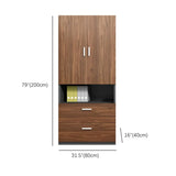 Modular Rectangular Wood Large Storage Filing Cabinet Image - 8