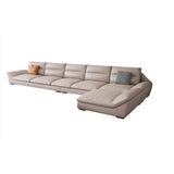 Modular Reversible Khaki Pillow Top Arm Sofa Chaise Image - 4