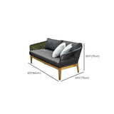 Modular Waterproof Teak Dark Grey Patio Conversation Sets #size