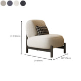 Mohair Pillow Back Armless Side Chair with Pillow #size