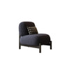 Mohair Pillow Back Armless Side Chair with Pillow Image - 3